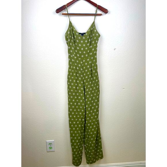 Forever 21 Romper Womens Sz S Chartreuse Playsuit Boho Hippie Earthy Beachy - Picture 1 of 11